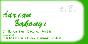 adrian bakonyi business card